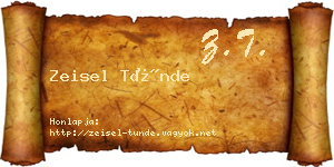 Zeisel Tünde névjegykártya