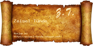 Zeisel Tünde névjegykártya